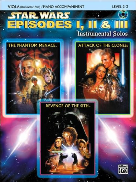 Star Wars Episodes I, II & III Instrumental Solos for Strings: Viola, Book & CD