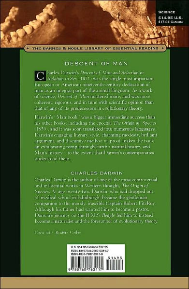 The Descent of Man and Selection in Relation to Sex (Barnes & Noble Library of Essential Reading)
