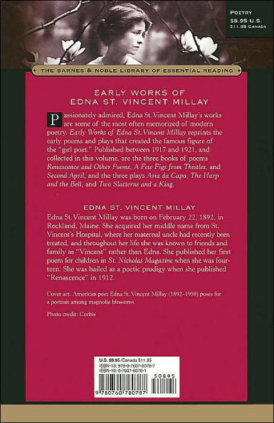 Early Works of Edna St. Vincent Millay (Barnes & Noble's Barnes Noble Library Essential Reading)