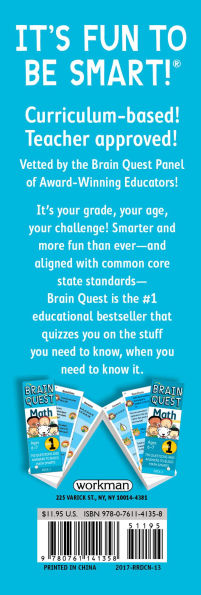 Brain Quest 1st Grade Math Q&A Cards: 750 Questions and Answers to Challenge the Mind. Curriculum-based! Teacher-approved!