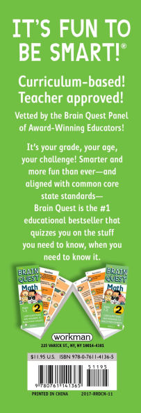 Brain Quest 2nd Grade Math Q&A Cards: 1000 Questions and Answers to Challenge the Mind. Curriculum-based! Teacher-approved!