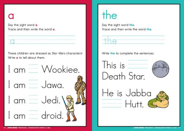 Star Wars Workbook: Kindergarten Phonics and ABCs