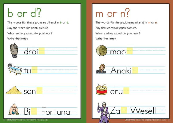 Star Wars Workbook: Kindergarten Phonics and ABCs