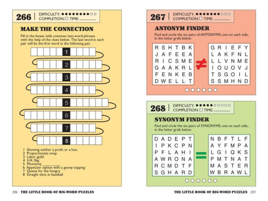 The Little Book Of Big Word Puzzles Over 400 Synonym Scrambles Crossword Conundrums Word Searches Other Brain Tickling Word Games By David L Hoyt Merriam Webster Paperback Barnes Noble