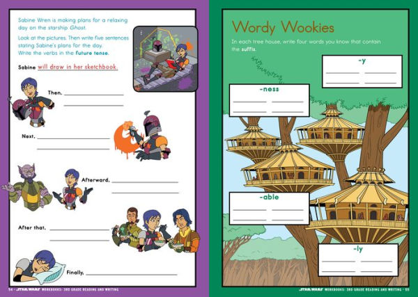 Star Wars Workbook: 3rd Grade Reading and Writing