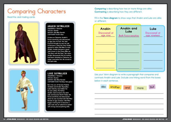 Star Wars Workbook: 3rd Grade Reading and Writing