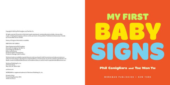 My First Baby Signs Baby Sign Language Book Pull Tabs Early Vocabulary First Words By Phil Conigliaro Hardcover Barnes Noble