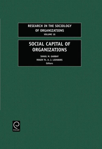 Social Capital of Organizations / Edition 1