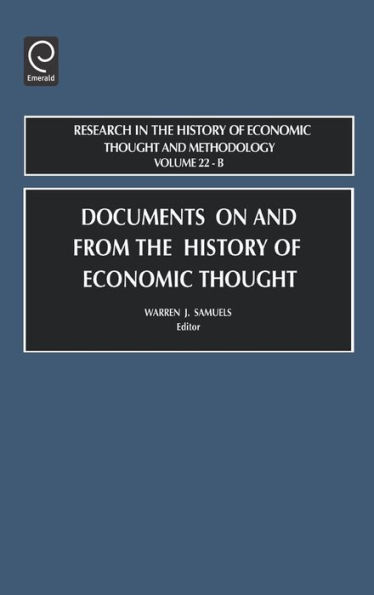Documents on and from the History of Economic Thought / Edition 1