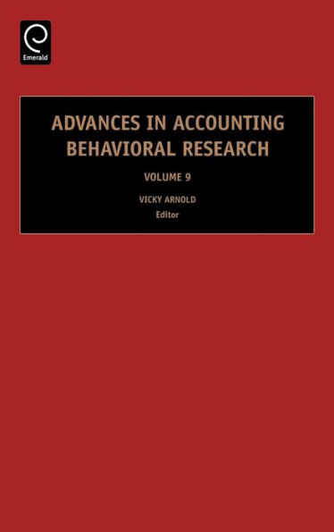 Advances in Accounting Behavioral Research / Edition 1