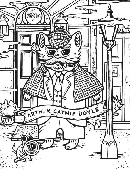 Literary Cats Coloring Book