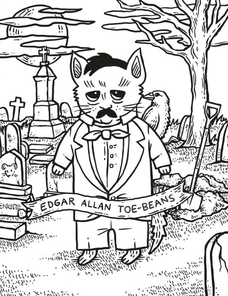 Literary Cats Coloring Book