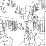 Alternative view 6 of Harry Potter: Winter at Hogwarts: A Magical Coloring Set