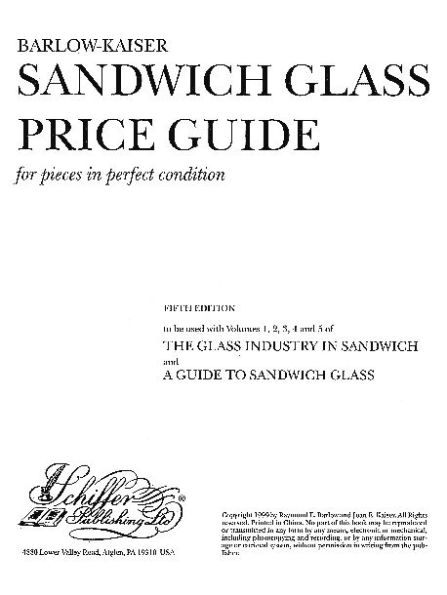 The Glass Industry In Sandwich: Price Guide