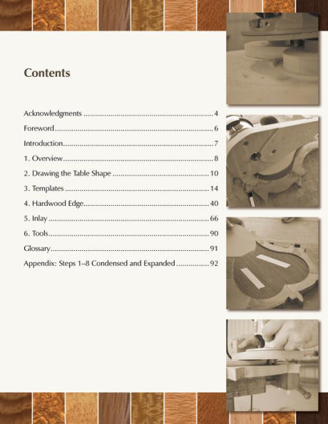Hardwood Edging and Inlay for Curved Tables
