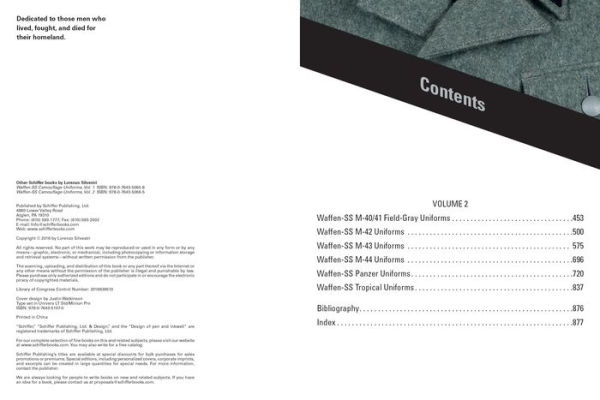 Black and Field Gray Uniforms of Himmler's SS: Allgemeine-SS . SS-Verfügungstruppe . SS-Totenkopfverbände . Waffen-SS Vol. 2: Waffen-SS M-40/41, M-42, M-43, M-44 Uniforms, Panzer Uniforms, Tropical Uniforms