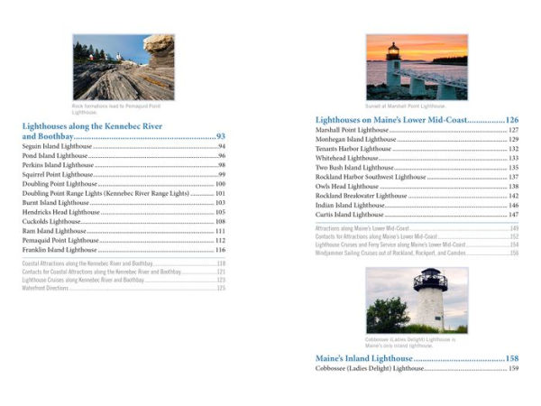 Lighthouses and Coastal Attractions of Northern New England: New Hampshire, Maine, and Vermont