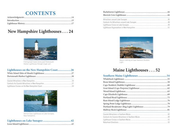 Lighthouses and Coastal Attractions of Northern New England: New Hampshire, Maine, and Vermont