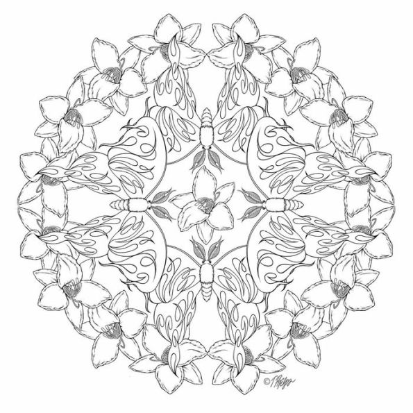 Garden Life: Nature Mandala Coloring Book