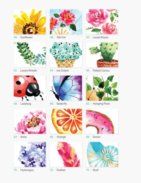 Watercolor the Easy Way: Step-by-Step Tutorials for 50 Beautiful Motifs Including Plants, Flowers, Animals & More