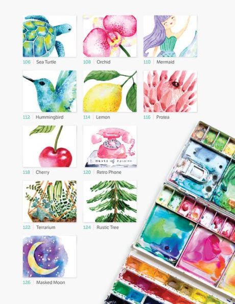 Watercolor the Easy Way: Step-by-Step Tutorials for 50 Beautiful Motifs Including Plants, Flowers, Animals & More