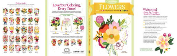 ColorMaps Flowers: Color-Coded Patterns Adult Coloring Book