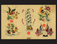 Alternative view 2 of Original Tattoo Flash of John W. Harden: Outlaw Ink Master