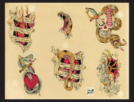 Alternative view 3 of Original Tattoo Flash of John W. Harden: Outlaw Ink Master