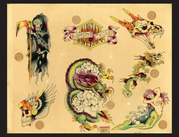 Original Tattoo Flash of John W. Harden: Outlaw Ink Master by Chad ...