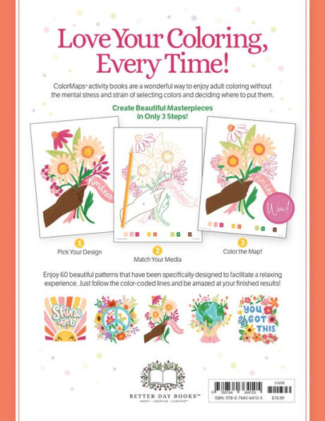 ColorMaps: Be Happy: Color-Coded Patterns Adult Coloring Book