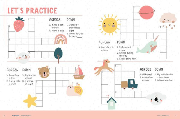 KindKids Crosswords: A Super-Cute Book of Brain-Boosting Puzzles for Kids 6 & Up