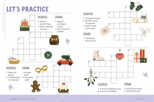 KindKids Crosswords Let It Snow: A Super-Cute Book of Brain-Boosting Puzzles for Kids 6 & Up