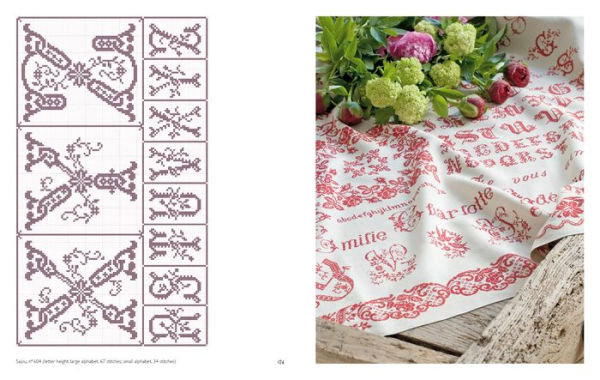 Vintage French Needlework: 300 Authentic Cross-Stitch Patterns-Flowers, Borders, and Alphabets from Antique Textiles