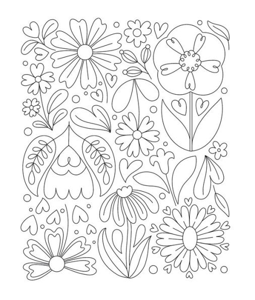 Modern Folk Art Coloring Book: 60 Patterns to Boost Joy, Relaxation & Creativity