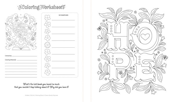 Modern Folk Art Coloring Book: 60 Patterns to Boost Joy, Relaxation & Creativity
