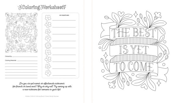 Modern Folk Art Coloring Book: 60 Patterns to Boost Joy, Relaxation & Creativity