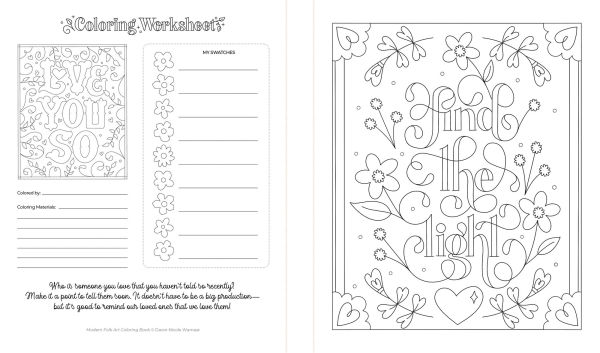 Modern Folk Art Coloring Book: 60 Patterns to Boost Joy, Relaxation & Creativity