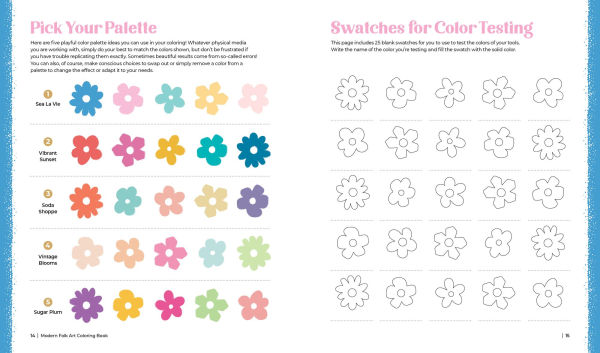 Modern Folk Art Coloring Book: 60 Patterns to Boost Joy, Relaxation & Creativity
