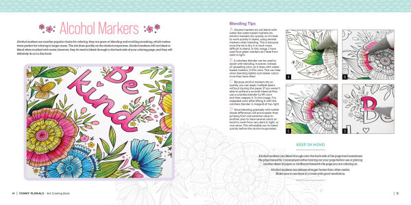 Funky Florals Art Coloring Book: 60 Patterns to Unlock Your Creativity with Colored Pencils, Markers & More