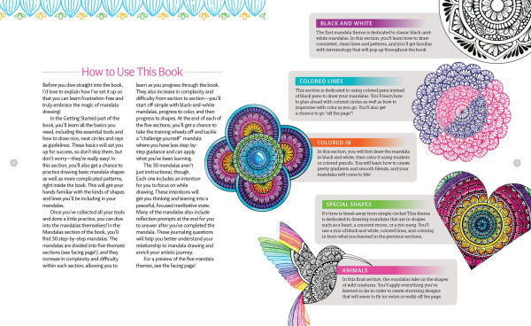 A Bright & Beautiful Guide to Drawing Mandalas: 30 Step-by-Step Tutorials to Unlock the Meditative Magic of Drawing Repeat Patterns