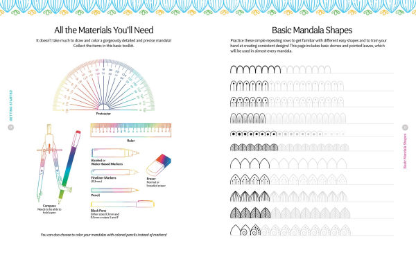 A Bright & Beautiful Guide to Drawing Mandalas: 30 Step-by-Step Tutorials to Unlock the Meditative Magic of Drawing Repeat Patterns