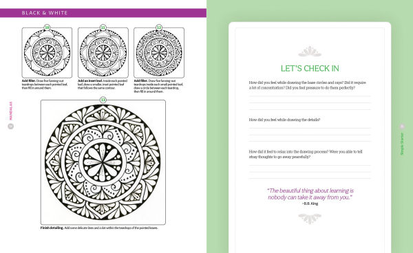 A Bright & Beautiful Guide to Drawing Mandalas: 30 Step-by-Step Tutorials to Unlock the Meditative Magic of Drawing Repeat Patterns