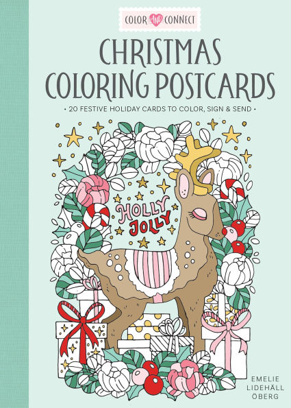 Christmas Coloring Postcards: 20 Festive Holiday Cards to Color, Sign, and Send