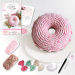 Alternative view 1 of Crochet Caf Amigurumi Kit Donut: Everything You Need Is Included: 100%-Cotton Yarn, Crochet Hook, Stitch Marker, Tapestry Needle, Fiberfill, Step-by-Step Leaflet, and Exclusive Instruction Videos; Beginner Friendly!