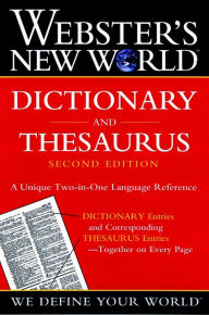 Free bookworm download for mobile Webster's New World Dictionary and Thesaurus, 2nd Edition (Paper Edition)  by Webster's New World Editors, Charlton Laird, Editors of Webster's New World Dictionar