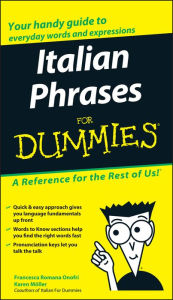 Title: Italian Phrases For Dummies, Author: Francesca Romana Onofri