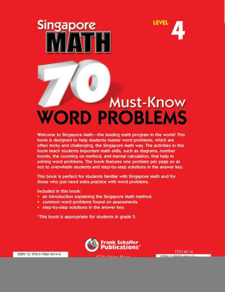 70 Must-Know Word Problems, Grade 5