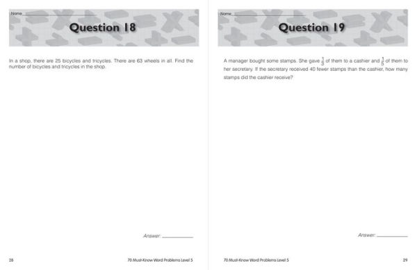 70 Must-Know Word Problems, Grade 6