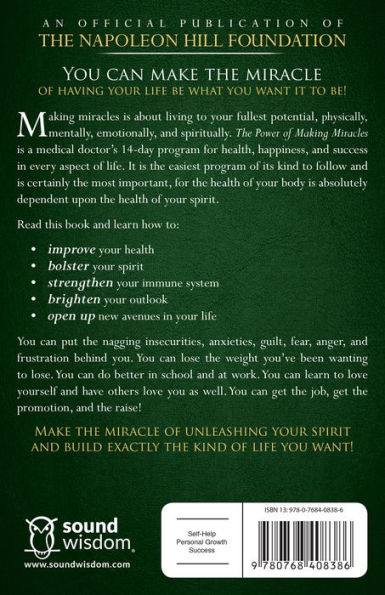 The Power of Making Miracles: Supercharge Your Mind and Rejuvenate Your Health