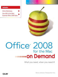 Title: Office 2008 for the Mac on Demand, Author: Steve Johnson